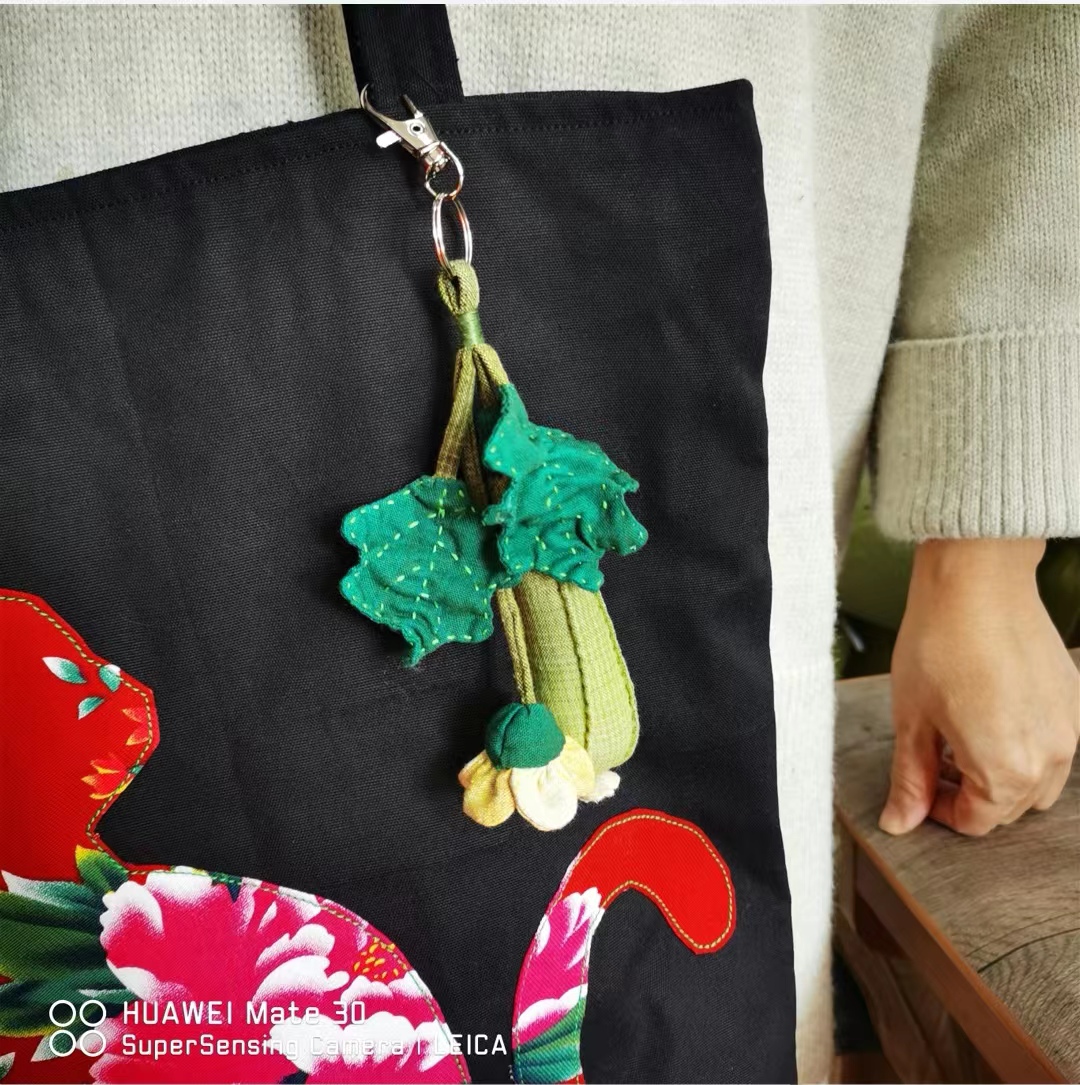 杨老师布艺丝瓜挂件手工