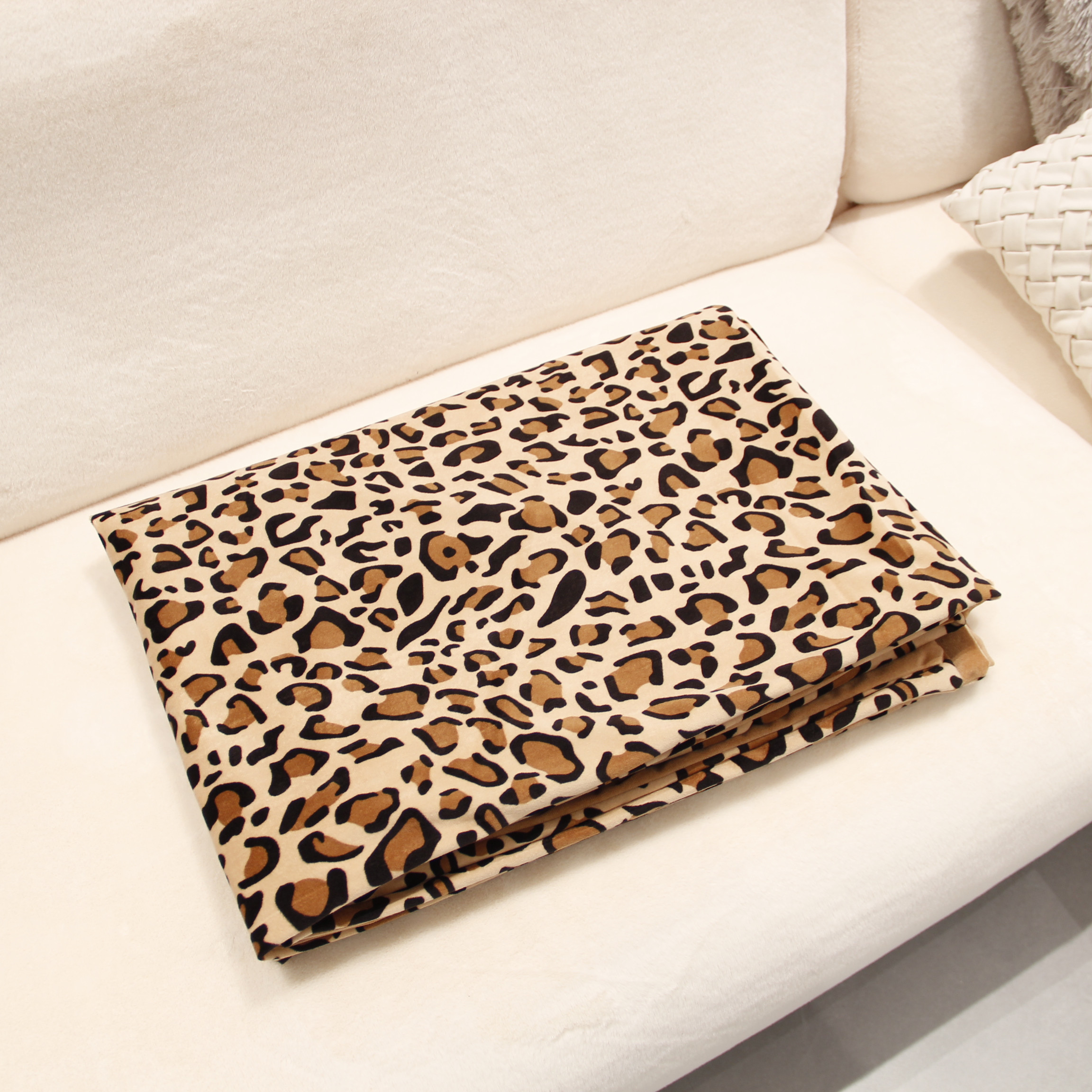 牛奶绒豹纹被套单件冬季加绒被罩珊瑚绒毛狂野被罩T083