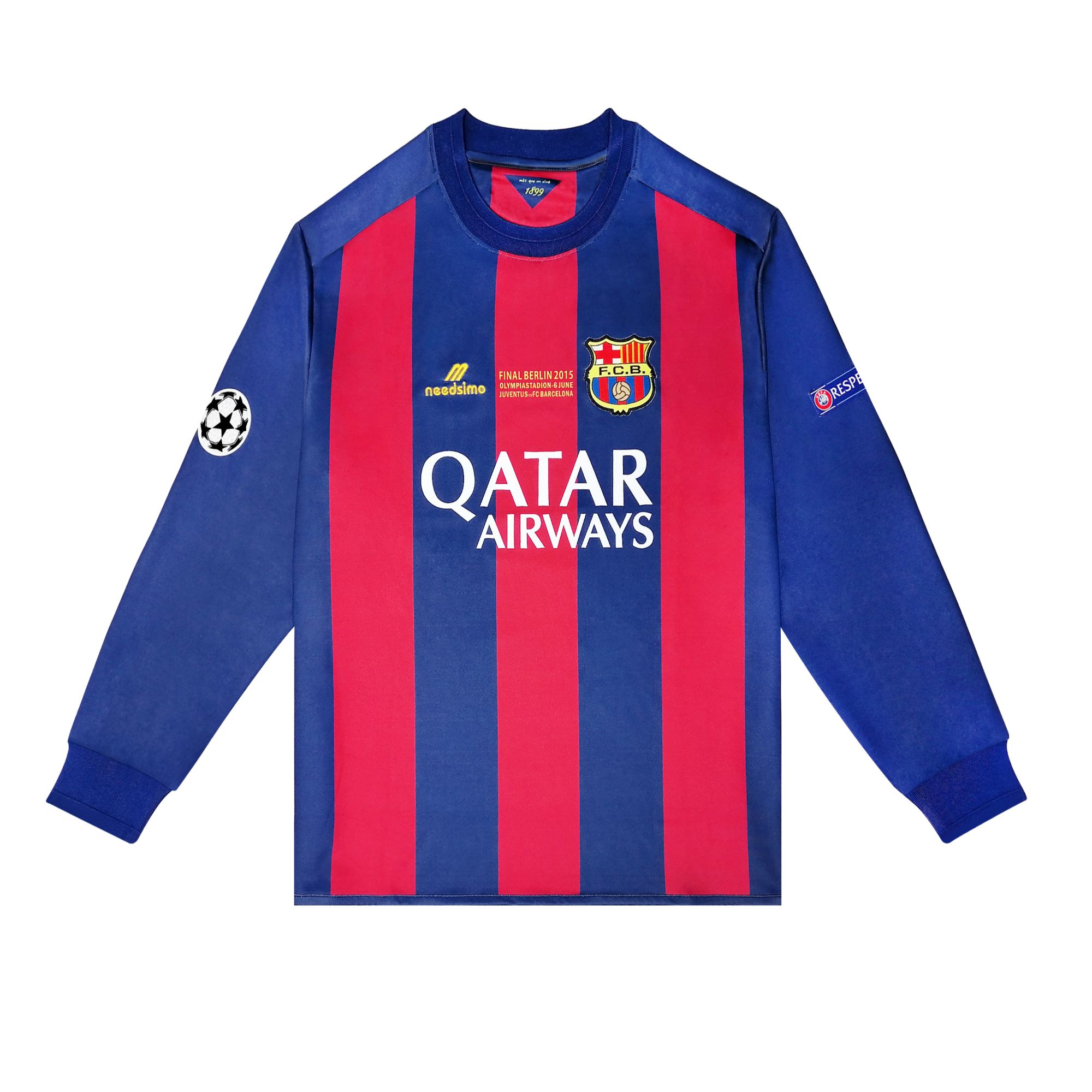 巴萨男子1415赛季球衣10号梅西11号内马尔9号苏亚雷斯运动复古