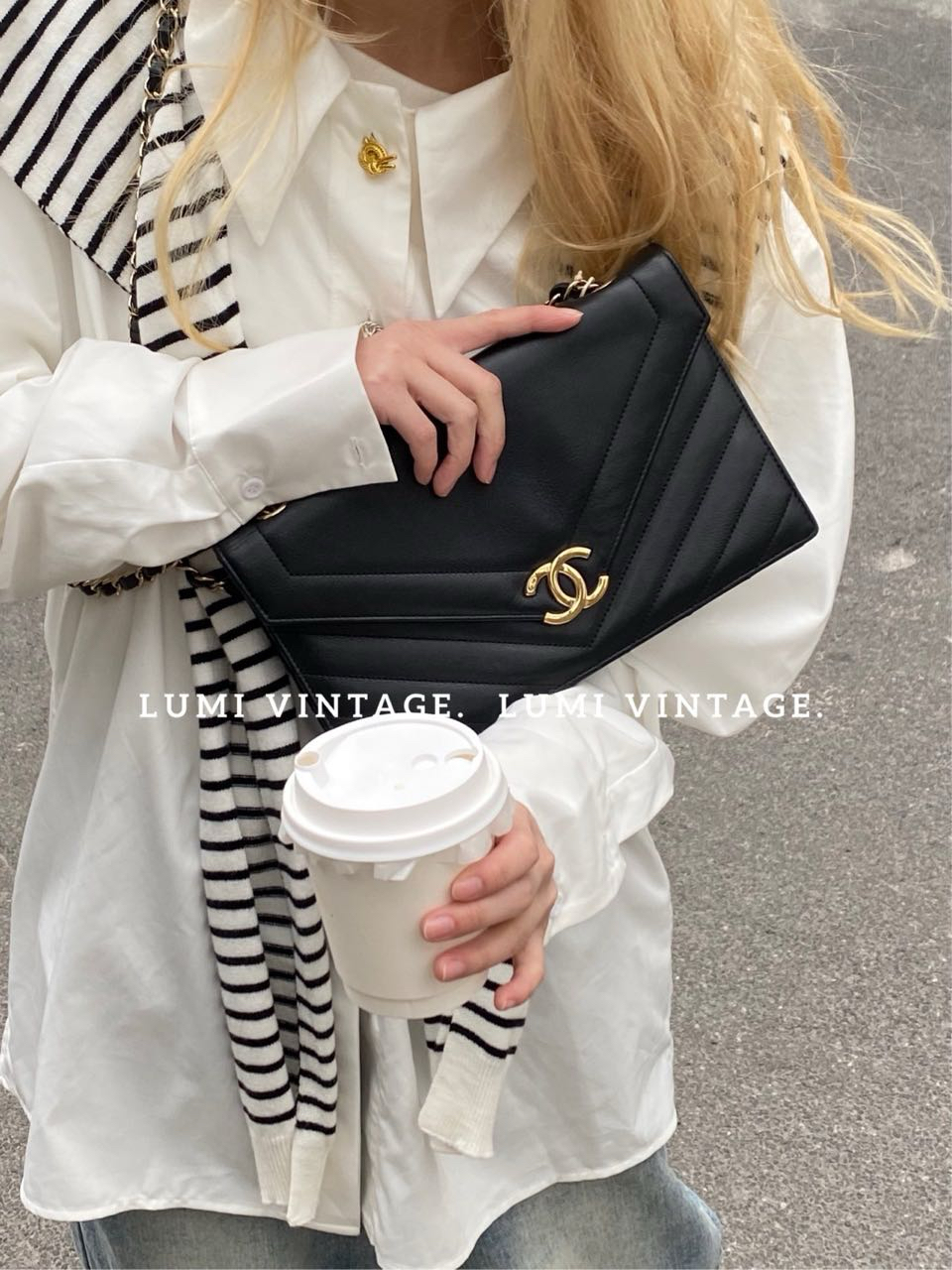 95新 Chanel/香奈儿 v纹信封包 96213950