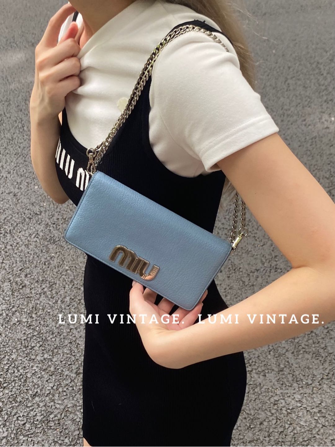 95新 MIU MIU/缪缪 Lumi年终-缪缪链条单肩包23914643