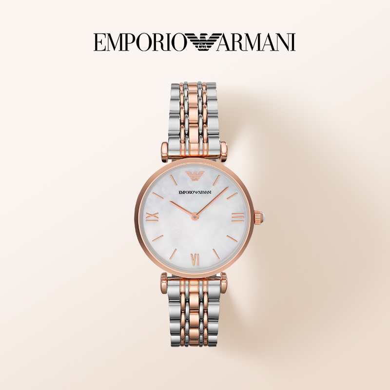 Emporio Armani/安普里奥·阿玛尼手表女时尚优雅气质钢带表AR1683