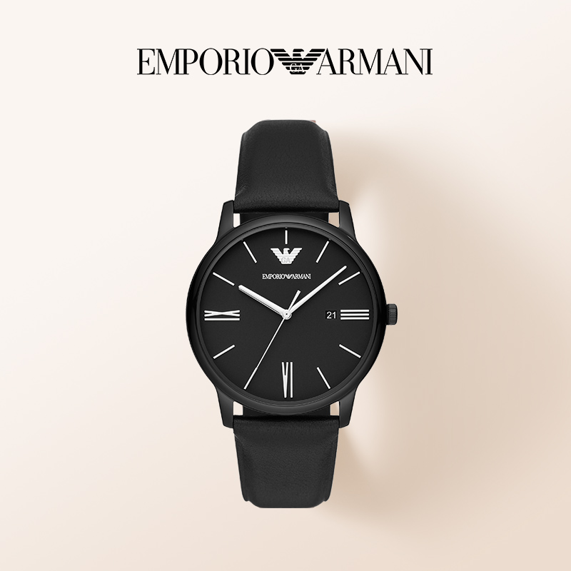 Emporio Armani/安普里奥·阿玛尼手表男百搭简约黑色男表AR11573
