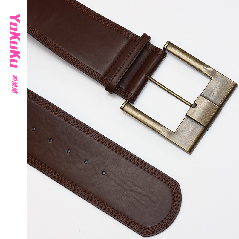 哟酷酷小众ins简约个性复古时尚百搭装饰复古宽面腰带