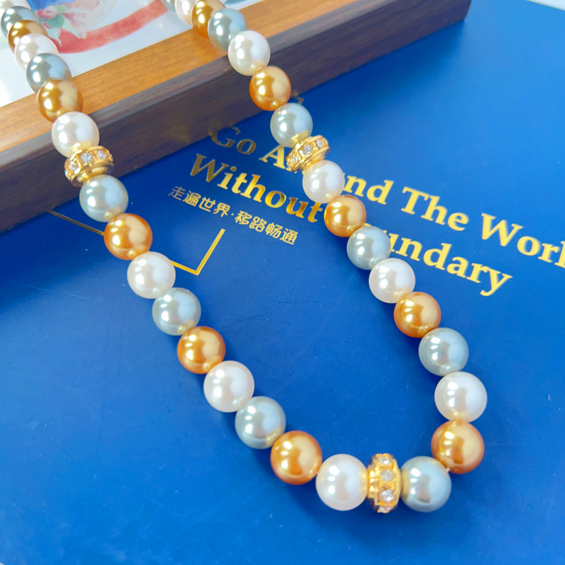 铜合金项链 珠珠设计款大气简约项链6891【GX12】