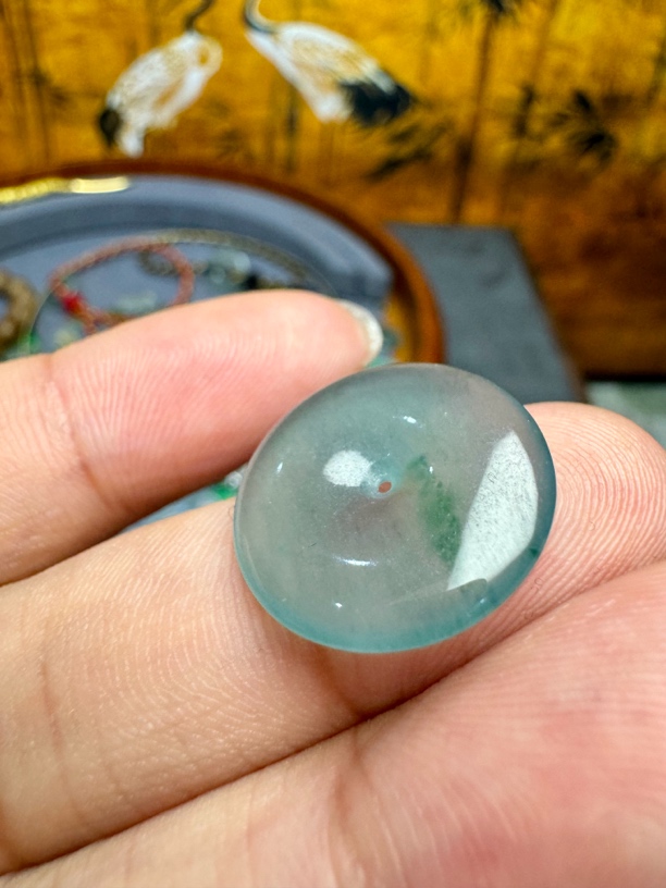 翡翠平安扣 裸石吊坠