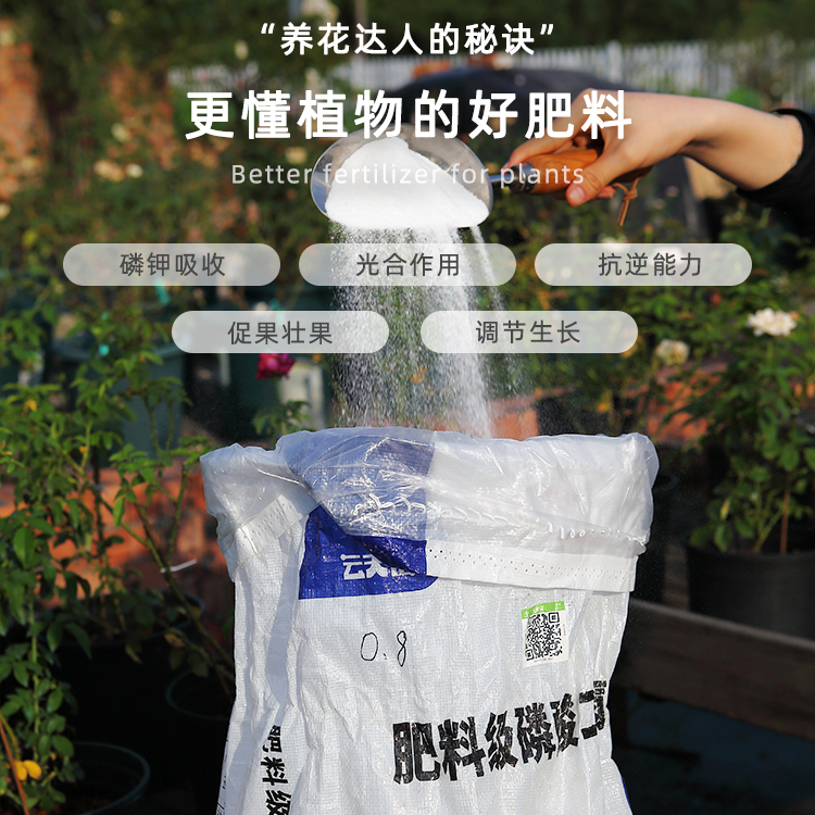云天化正品大厂 纯度99%磷酸二氢钾 高磷水溶肥促根花保果 优等品