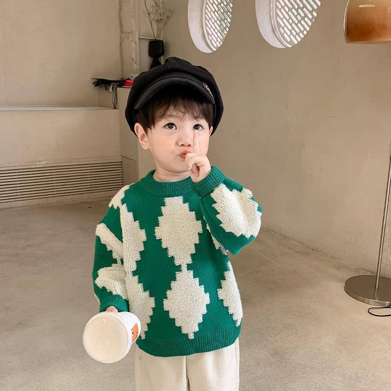 儿童毛衣男童春秋款小童韩版洋气婴儿针织上衣秋季薄款宝宝秋装50