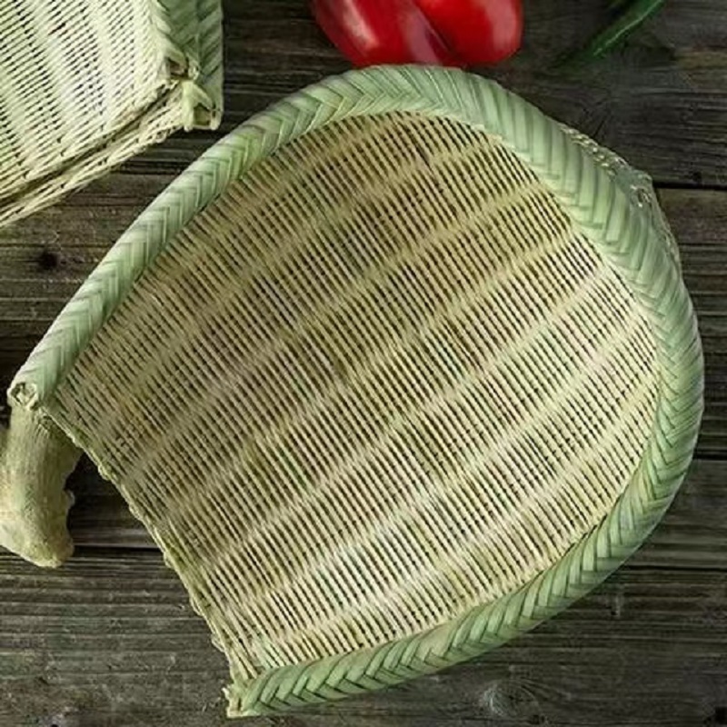 竹青筲箕篮，洗菜篮编织