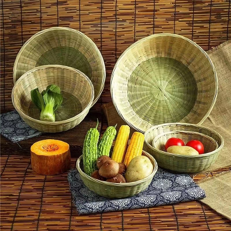 手工竹青馒头框水果篮