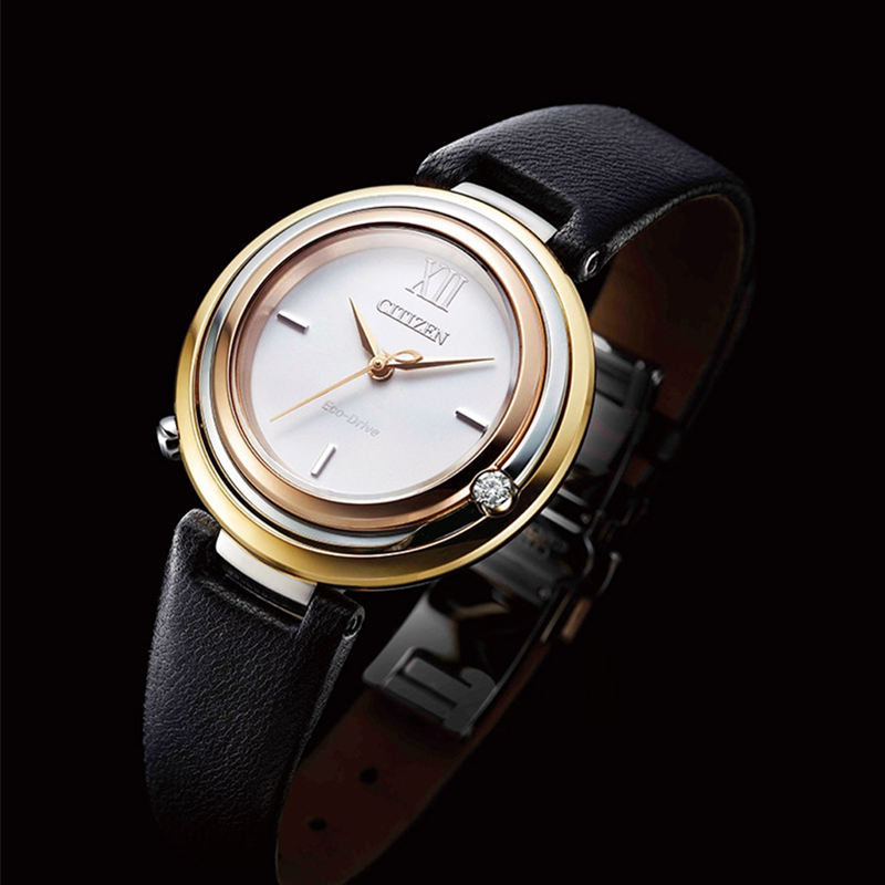 Citizen/西铁城（香港）光动能女神同款时尚女表经典EM0656-15A