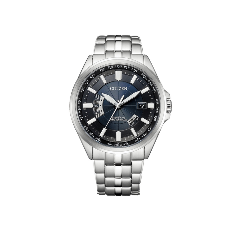 Citizen/西铁城光动能电波表休闲不锈钢男手表CB0011-69L