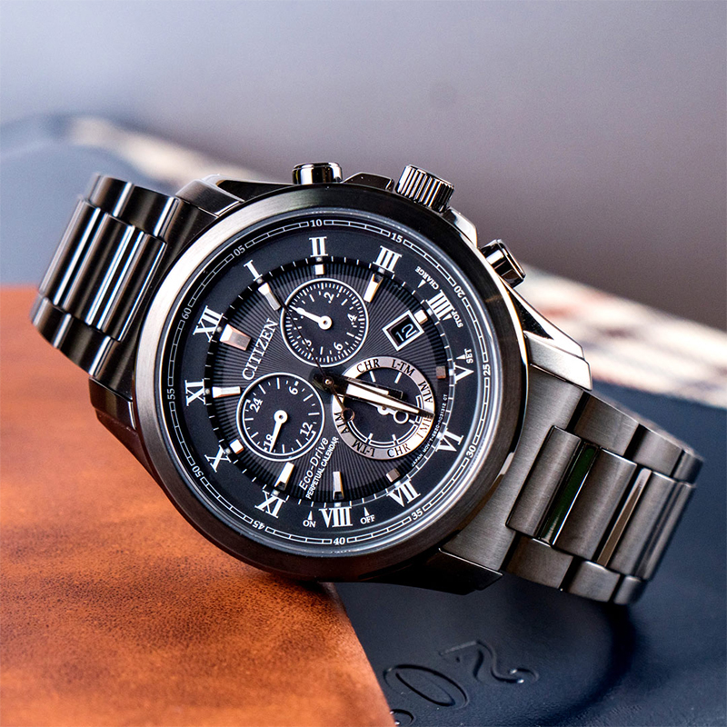 Citizen/西铁城（日本直邮）万年历表带光动能防水男表BL5547-89H