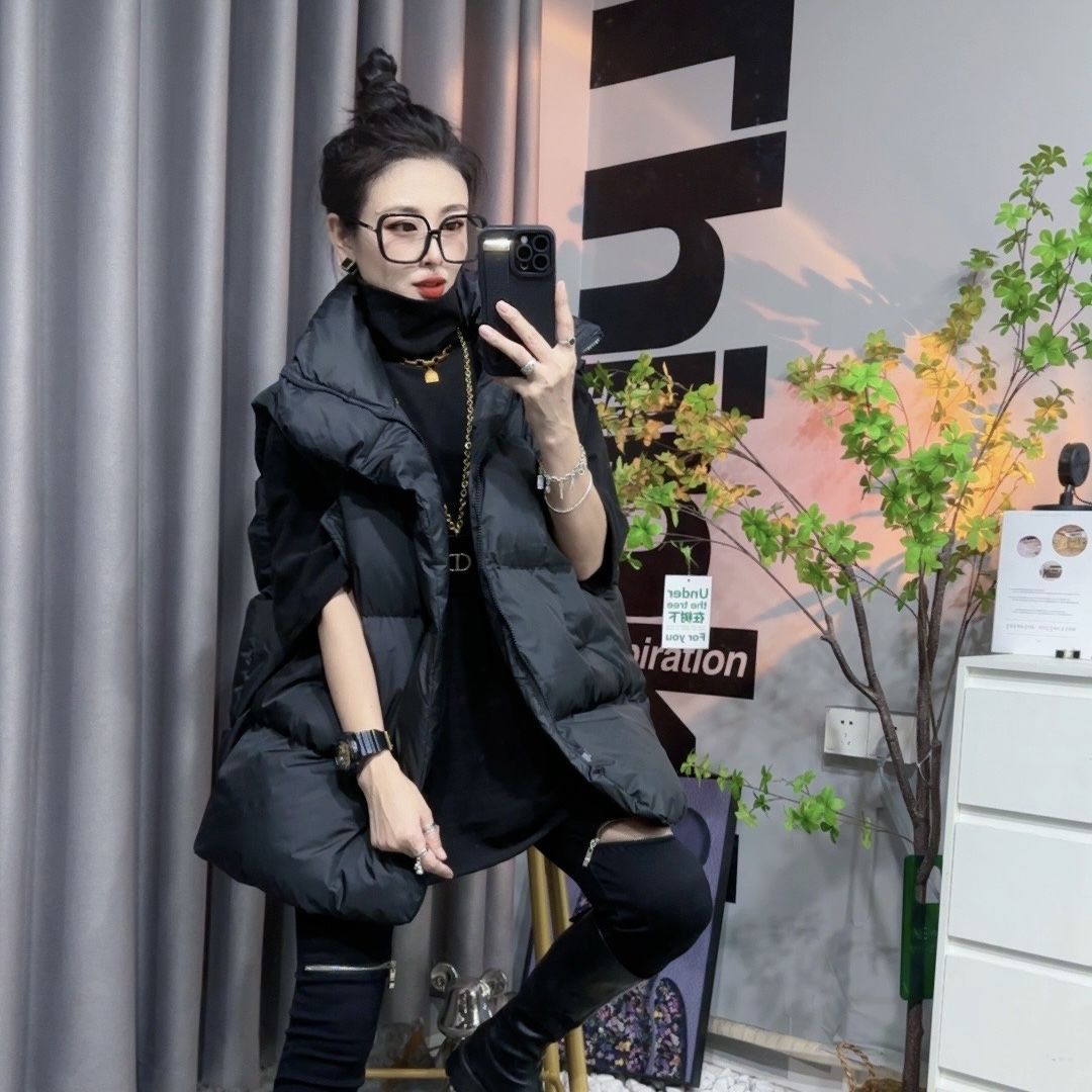 波司澄羽绒服欧货白鹅绒马甲外套女2023冬季高级感休闲宽松洋气棉