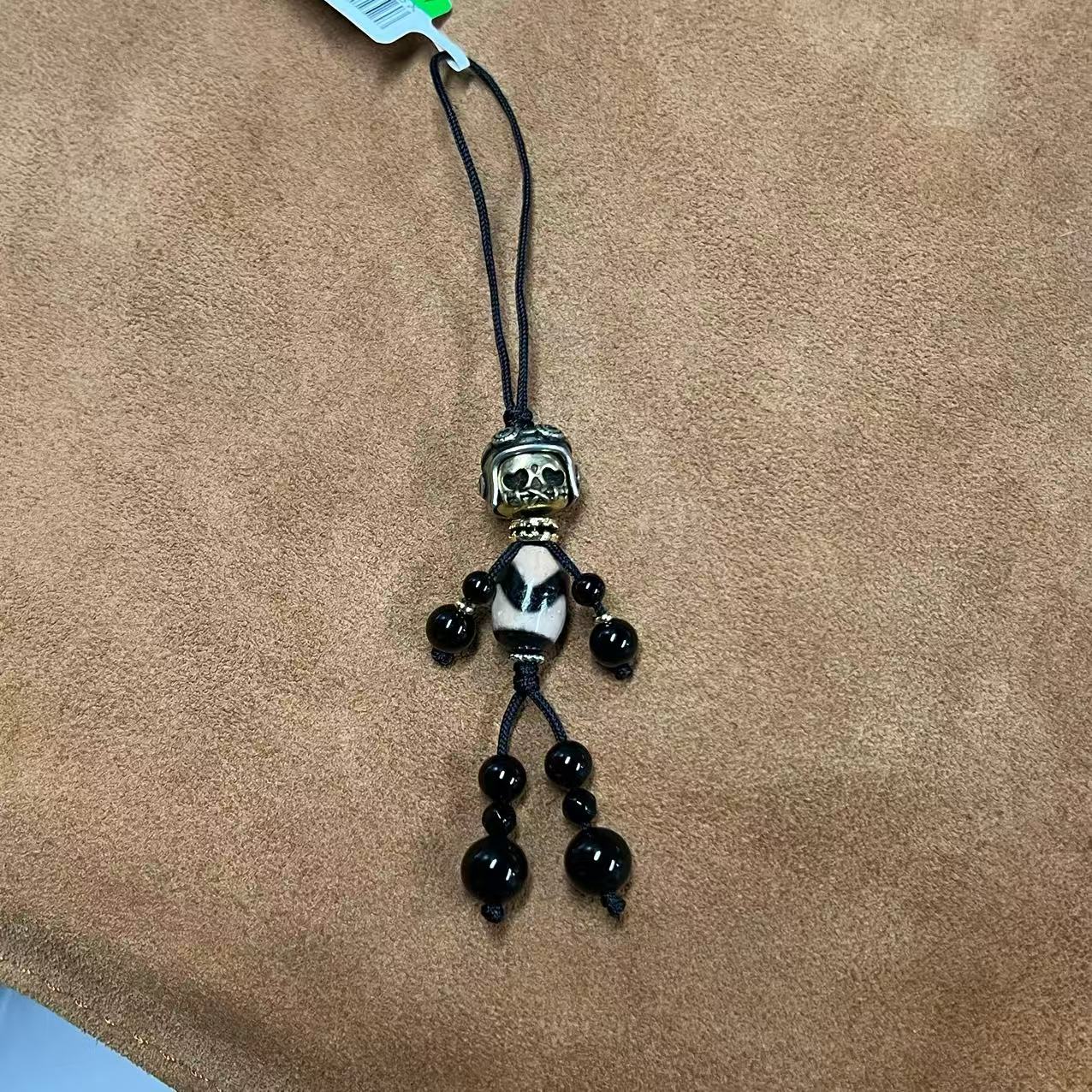 铜吊坠 尸陀林虎牙珠珠车挂