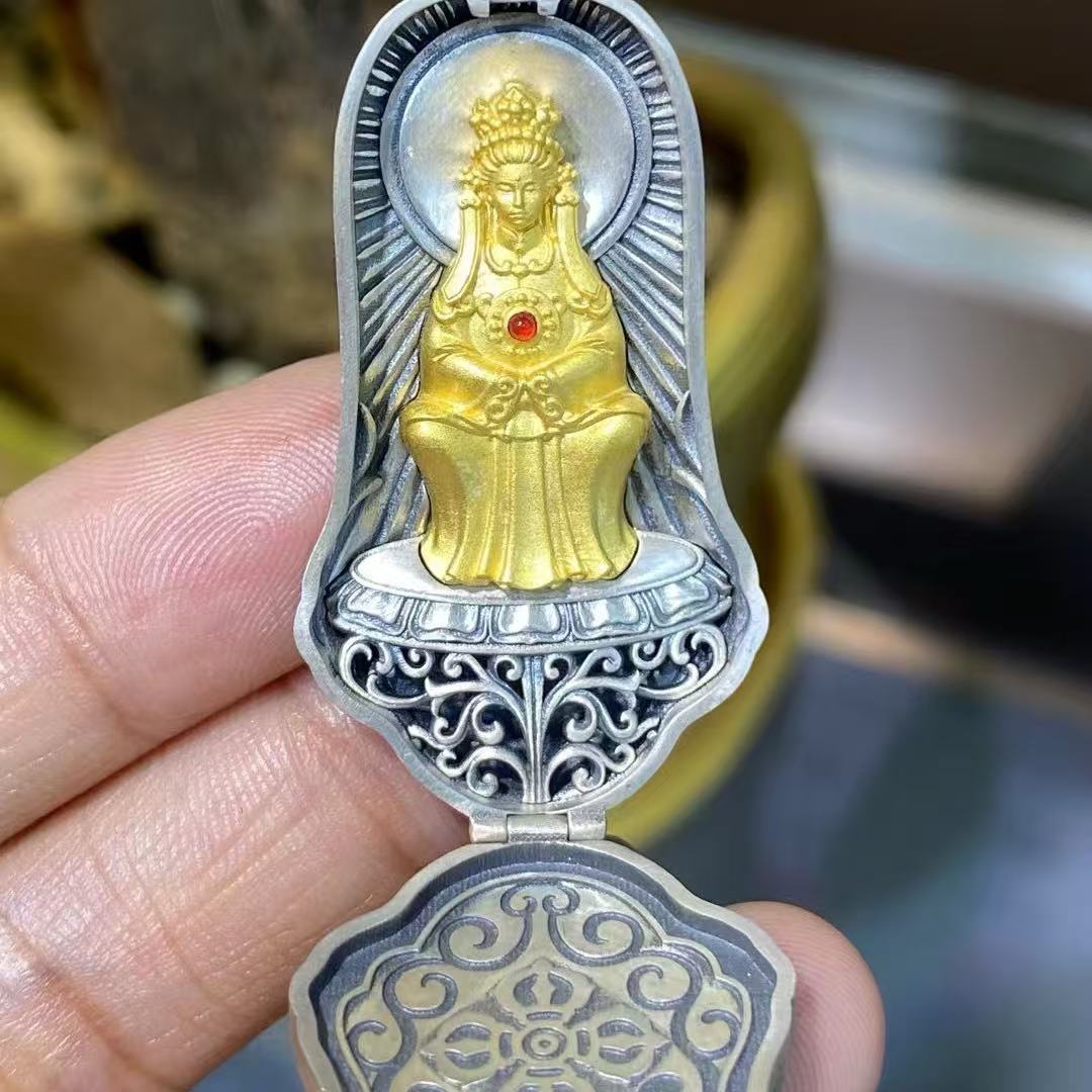 吊坠925银 传饰圣藏| 藏式原创设计925纯银扎基拉姆吊坠