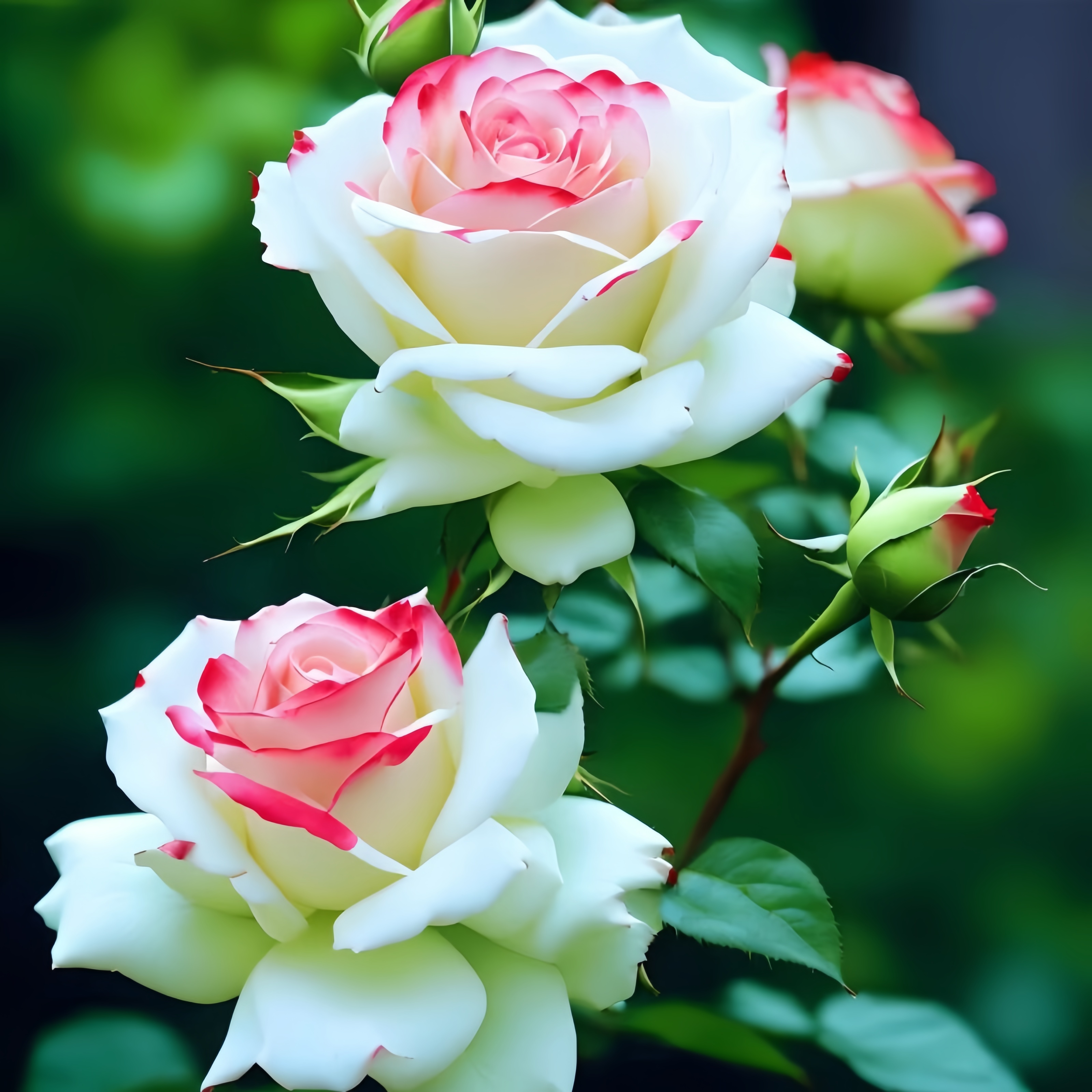 唇红玫瑰花盆栽室内花卉植物阳台四季开花耐寒好养绿植老桩年宵花