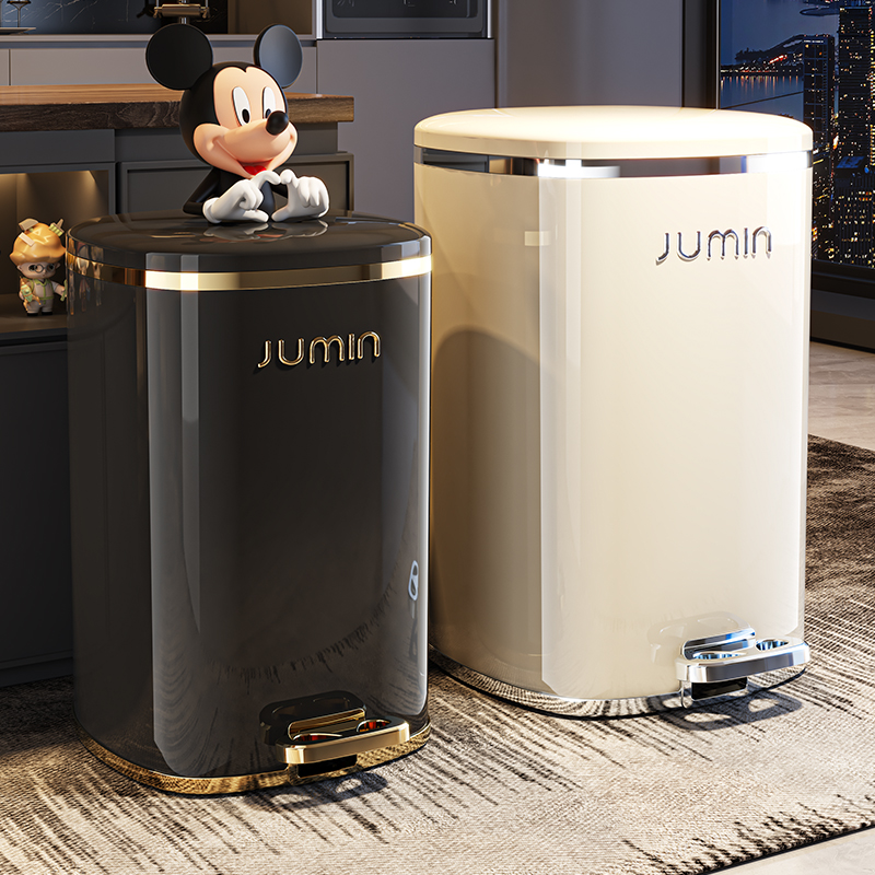 垃圾桶家用加大新款客厅厨房厕所卫生间高颜值大容量轻奢卧室带盖