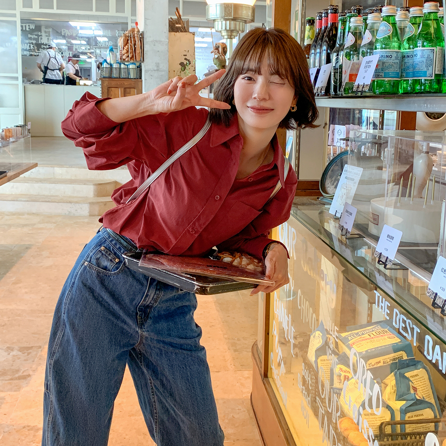 法儿家韩国限定【笑脸日记】FS409S004三色长袖衬衫WW