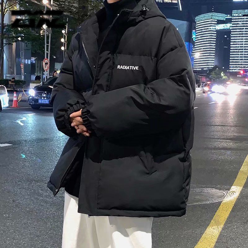 KBKM加绒加厚男新款冬季棉服外套网红~ins百搭棉袄加绒加厚面包服