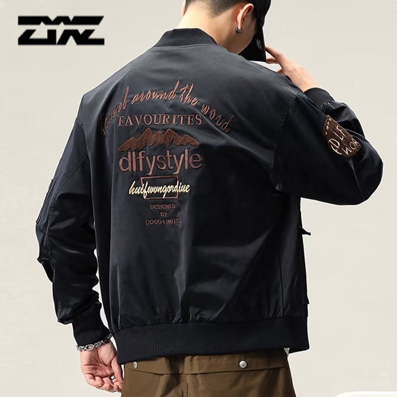 KBKM美式潮牌刺绣ma1飞行夹克外套~2023春秋款休闲男女情侣棒球服