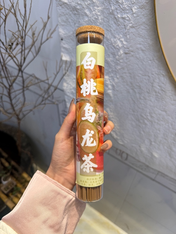 【果香清甜】白桃乌龙茶线香100G新鲜白桃果干制作果香茶香四溢清新