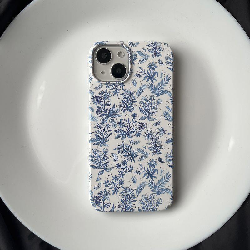 天壳青花瓷文艺14苹果手机壳iPhone13Promax菲林壳11高颜值12全包