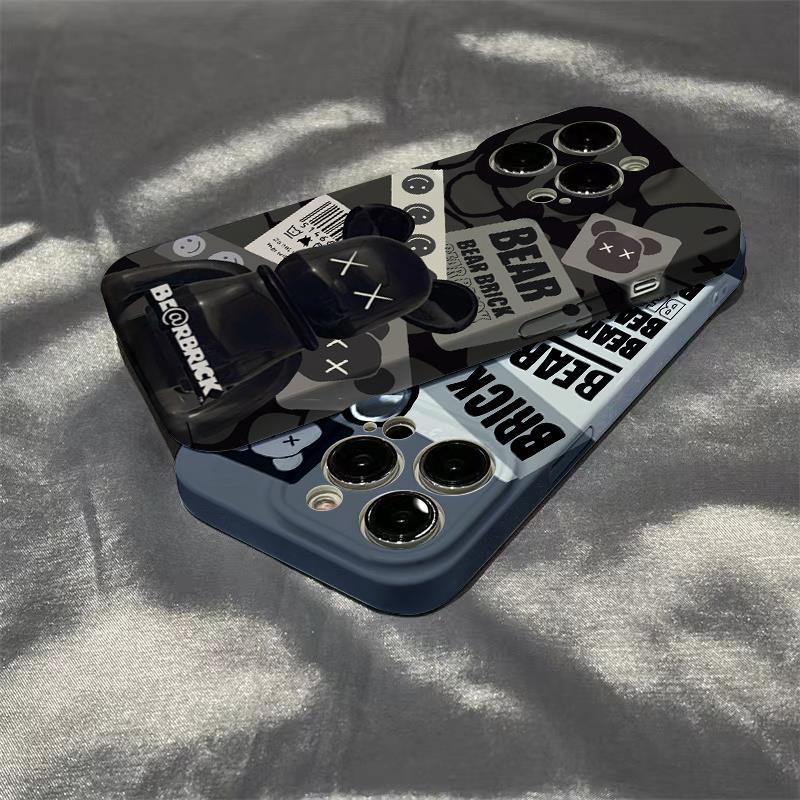 天壳潮牌暴力熊菲林壳苹果13手机壳iPhone14promax全包精孔12硬壳