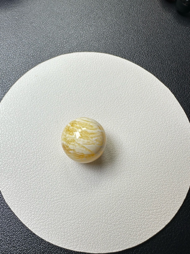 蜜蜡虎皮纹蜜蜡圆珠19.6mm