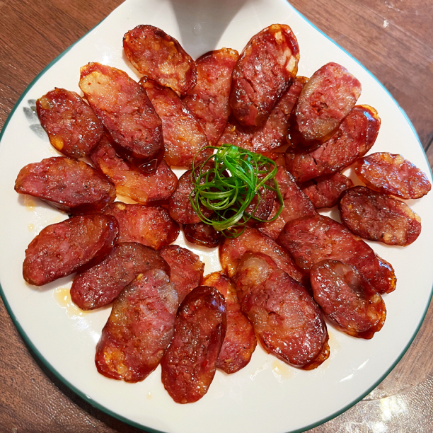  农家土猪柴火烟熏香肠 麻辣口味2斤包邮