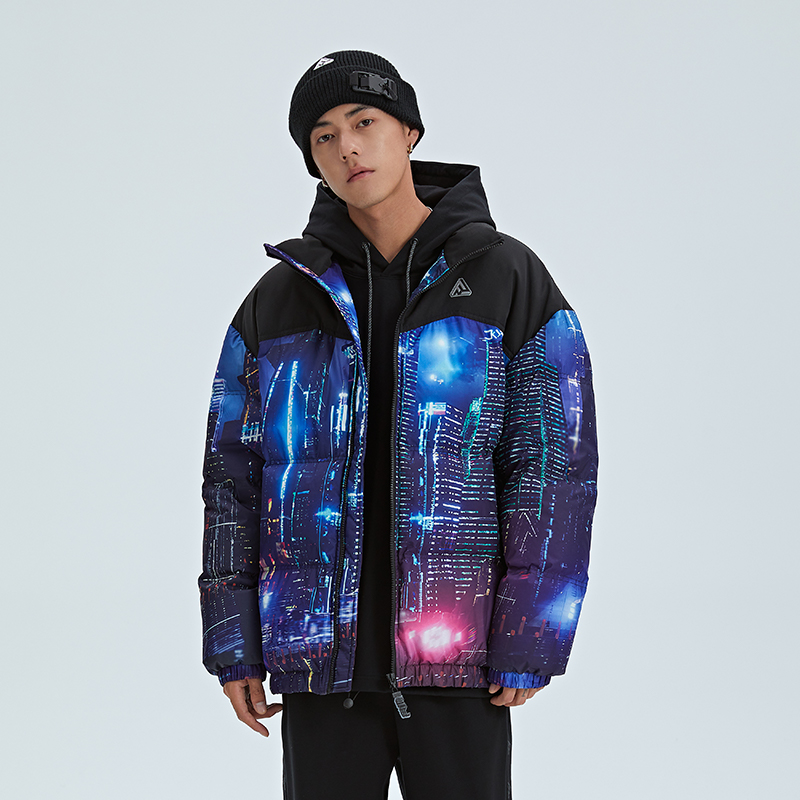 Fun潮牌秋冬季新款原创系列男生保暖羽绒服潮流宽松百搭外套情侣