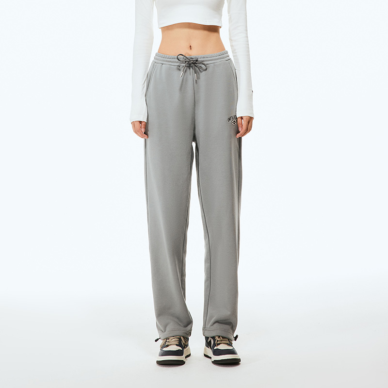 Fun潮牌休闲针织长裤女宽松显瘦舒适百搭裤子简约直筒裤FMK633A2