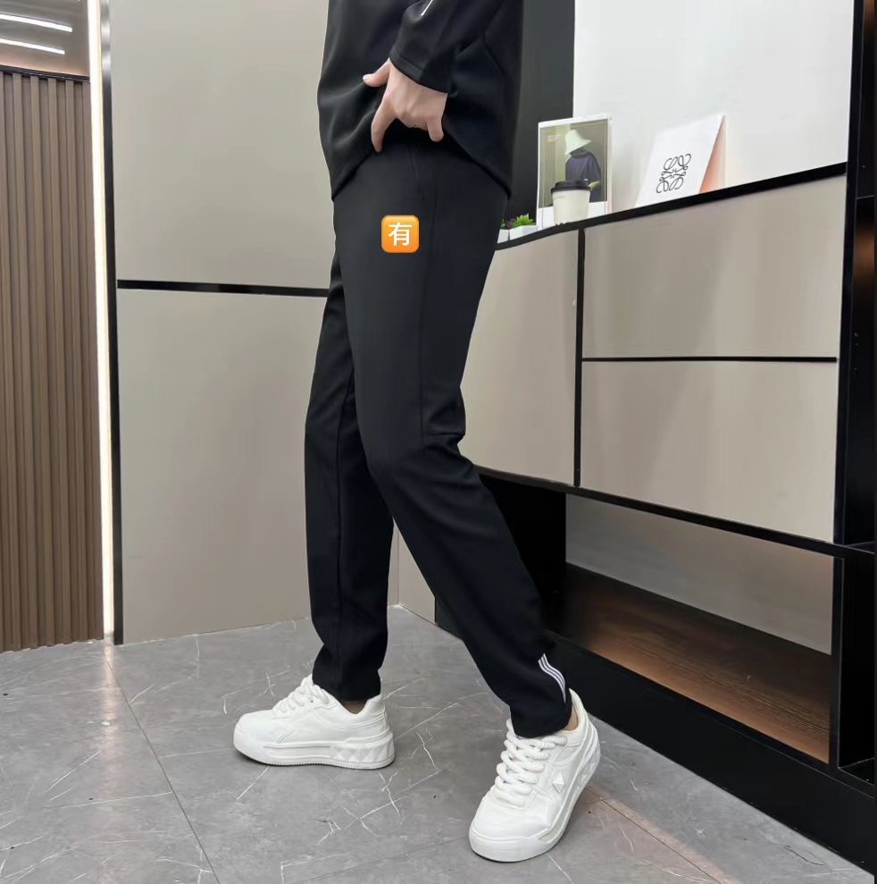 《达》裤子男士休闲裤时尚卫裤百搭冬季长裤运动直筒加绒商务弹力