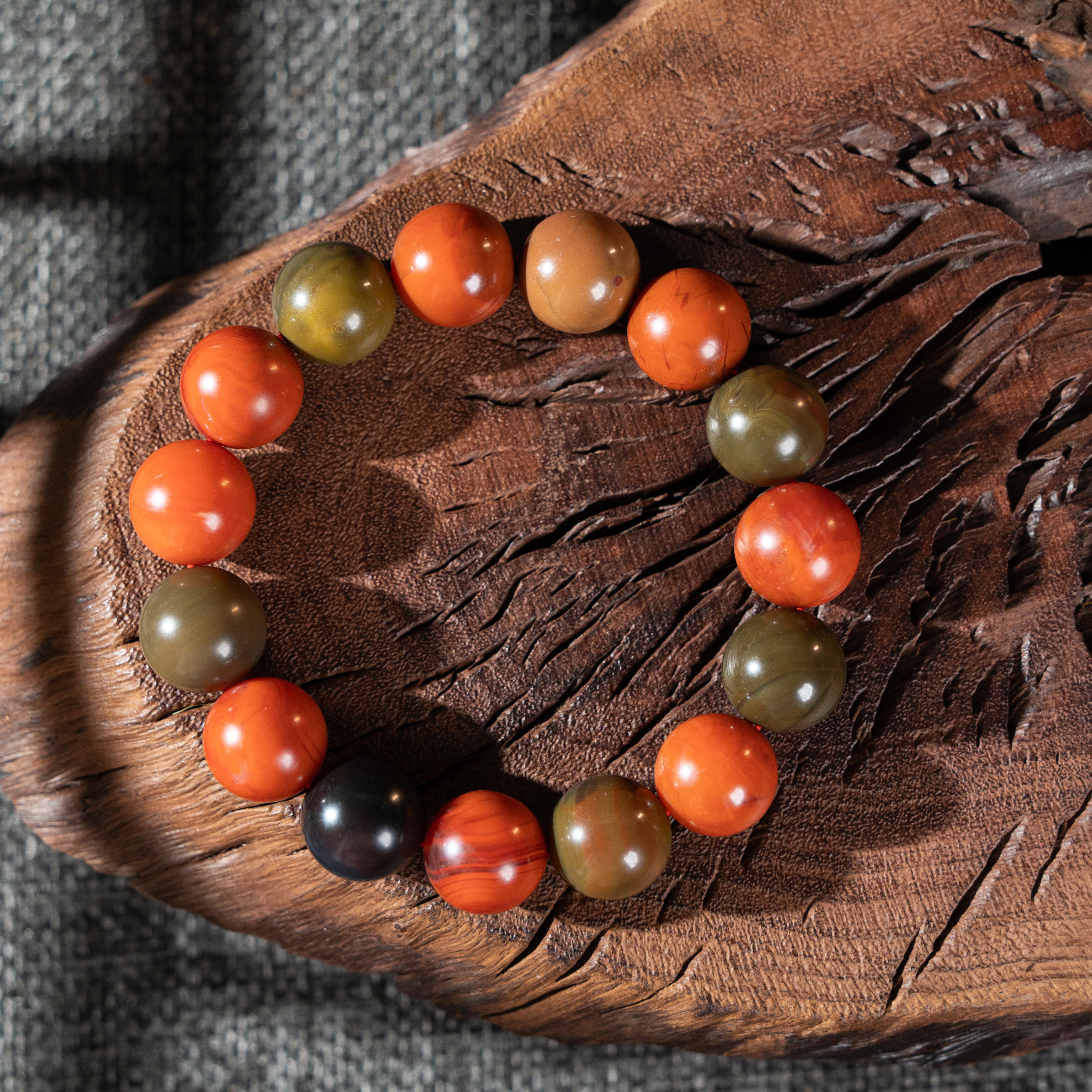 原创设计包浆南红14mm单圈手串/236800960