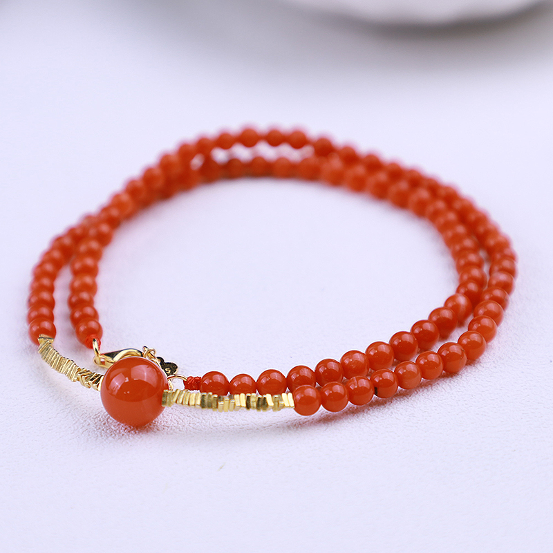 天然川料南红DIY女款百搭时尚项链/967980128