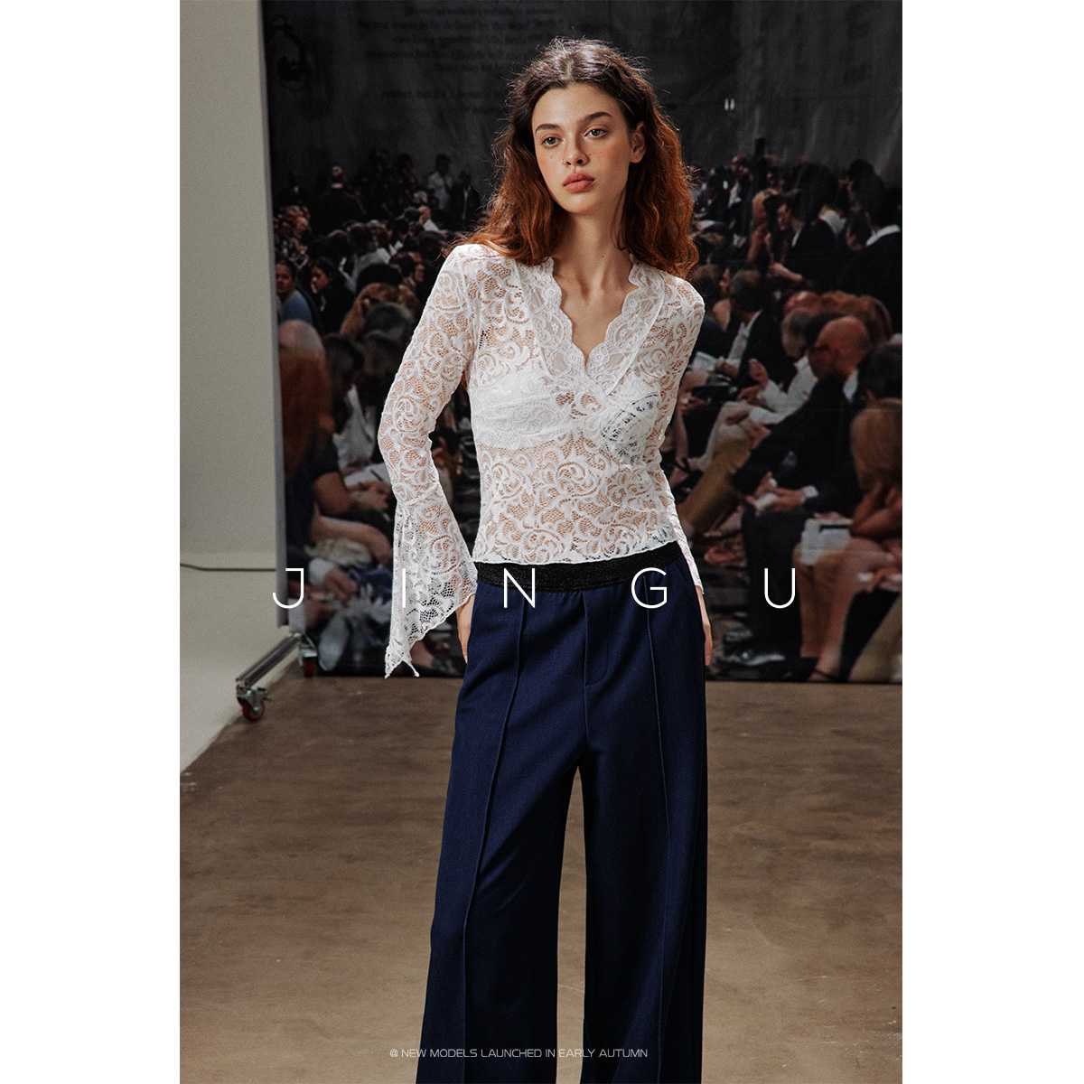 晶咕黑标高端提花工艺+光泽感丝线复古定染蕾丝花边JG12240078