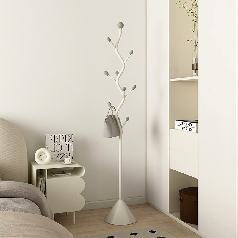 匠氏简约风衣帽架落地衣架卧室晾衣架客厅衣架子奶油风立式衣帽架