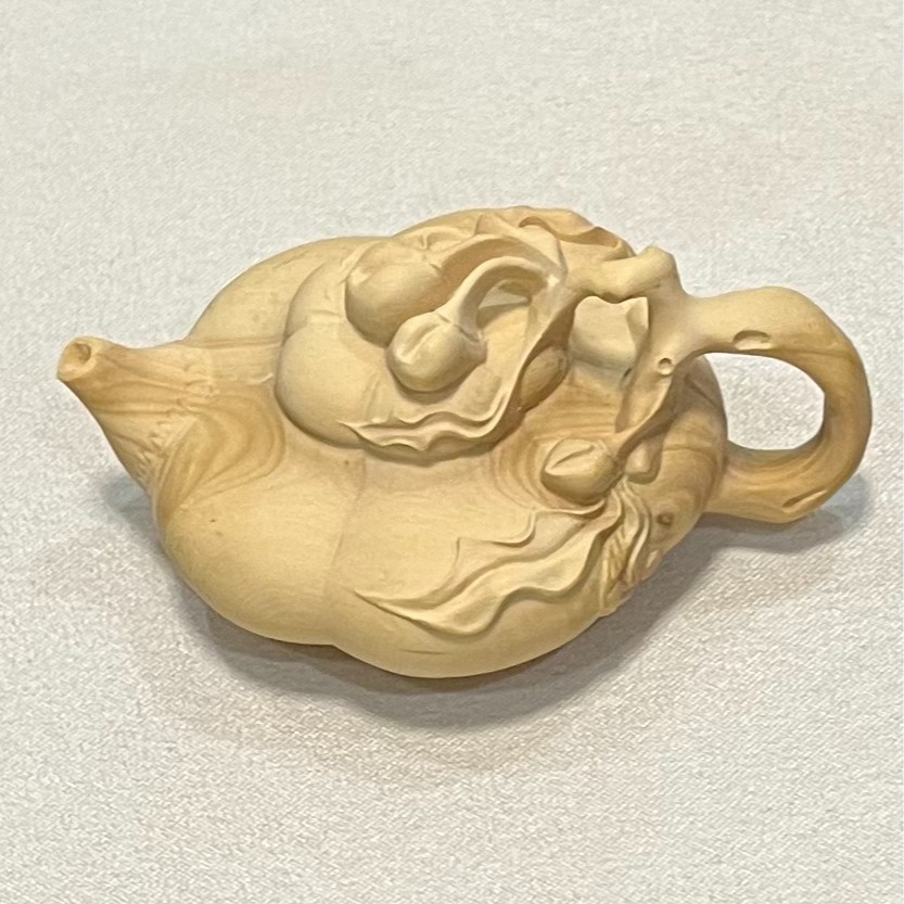 小叶黄杨木雕非遗工艺品客厅柿子把把壶手摆件车挂件