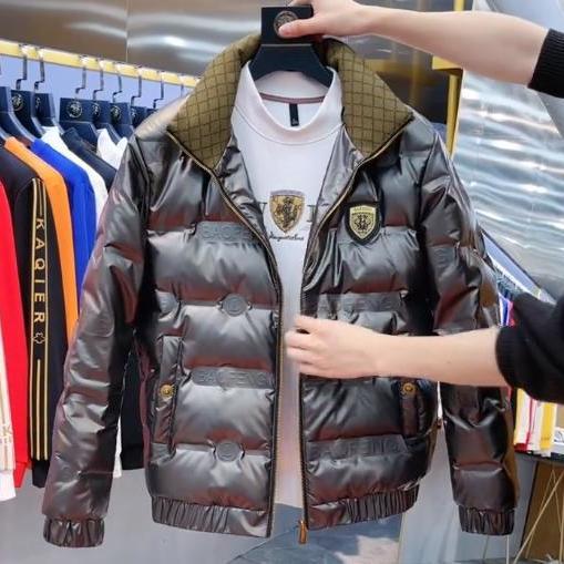 波司澄羽绒服欧洲站进口高端羽绒服男士新款2023冬季潮流修身立领