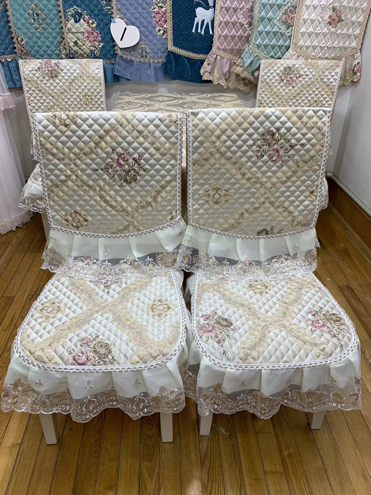 中式椅子套餐桌布餐椅垫套装家用坐垫通用凳子套餐桌椅子套罩