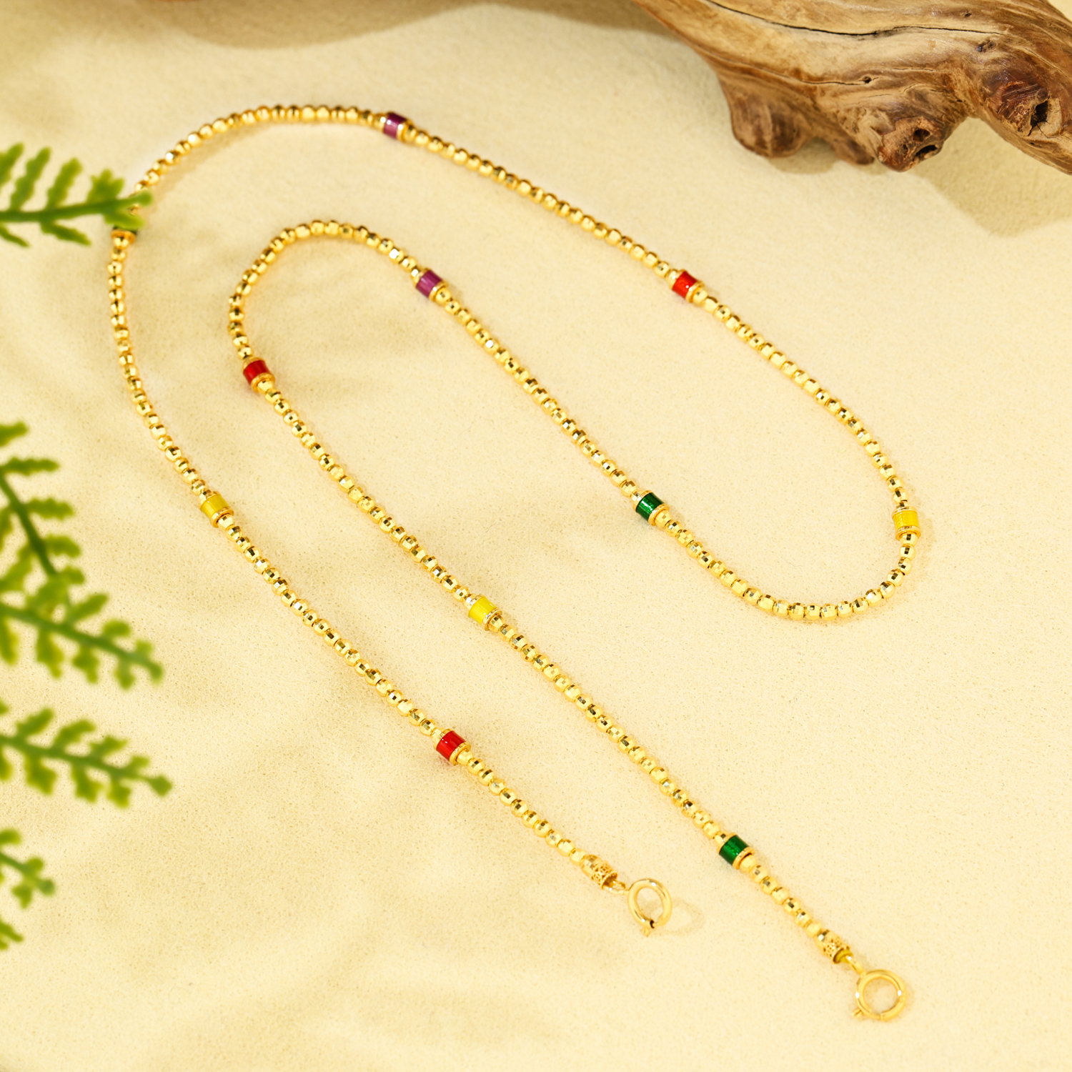 【金豆原创】新老粉回馈礼||18K金多用款彩虹爆闪万能链J035A6