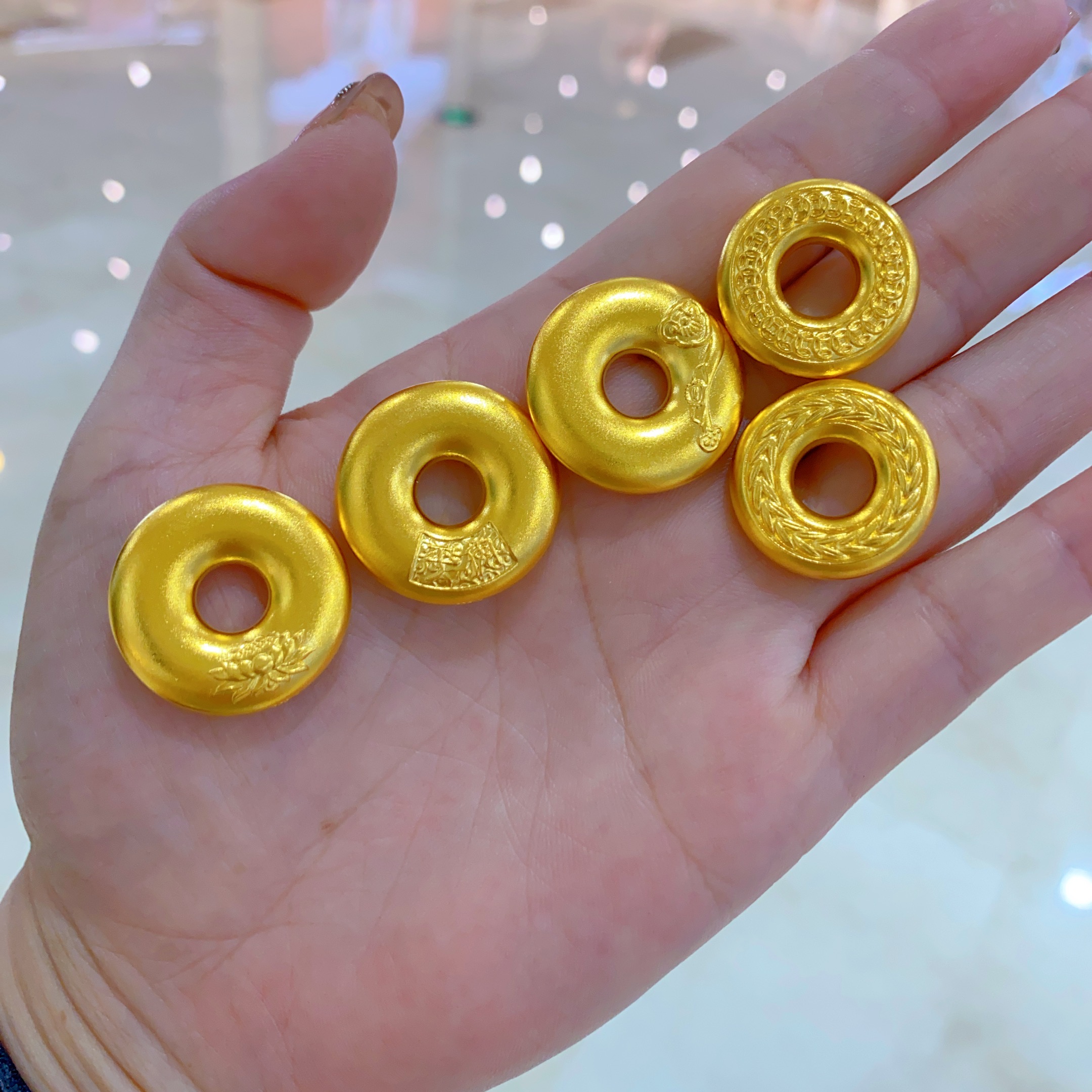 吊坠足银 平安扣乾坤圈厚包足银配绳实心挂坠轻奢高级感送礼物