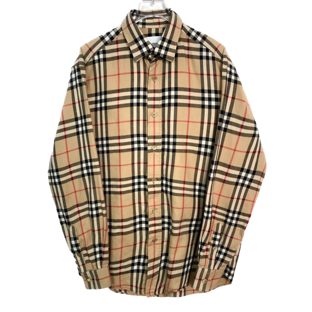 99新  005769 Burberry/博柏利 经典格纹翻领长袖衬衫 M码