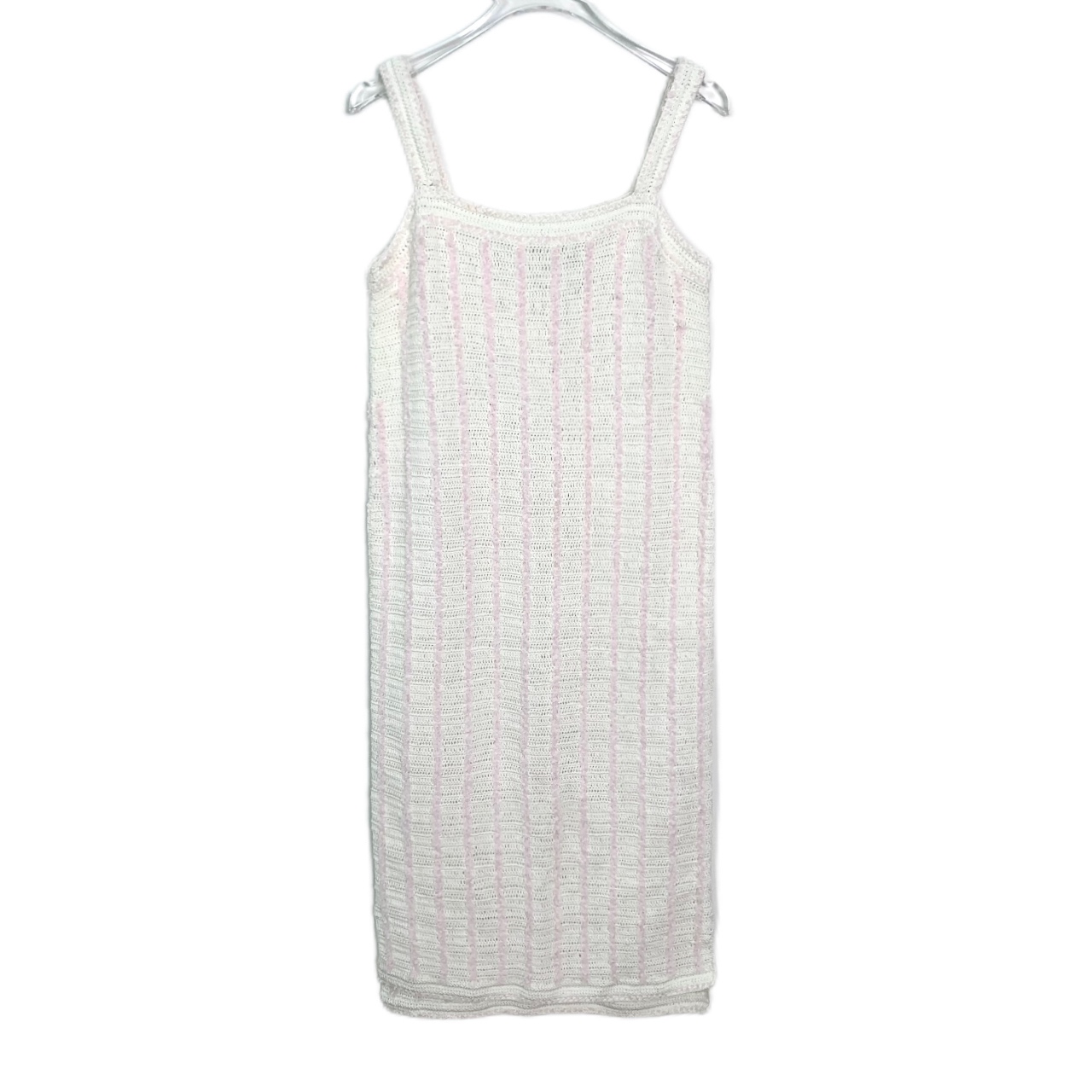 全新未使用 THOMBROWNE 008721  条纹吊带针织连衣裙 36码