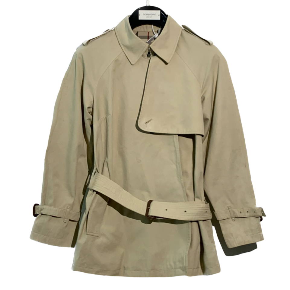 99新 BURBERRY/博柏利 004139 女士翻领腰带收腰短款风衣外套