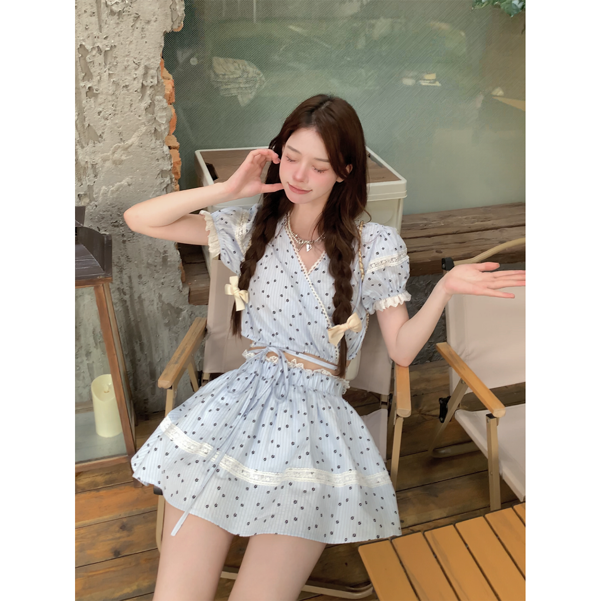 THETURE 花花套装裙