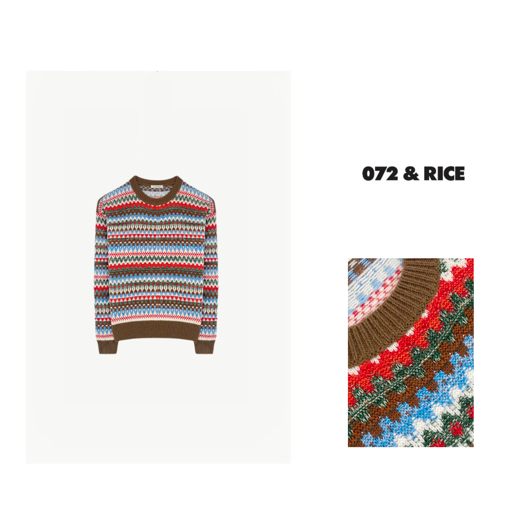 072 & RICE【圣诞条】秋季休闲圆领长袖针织衫 JH049 FF