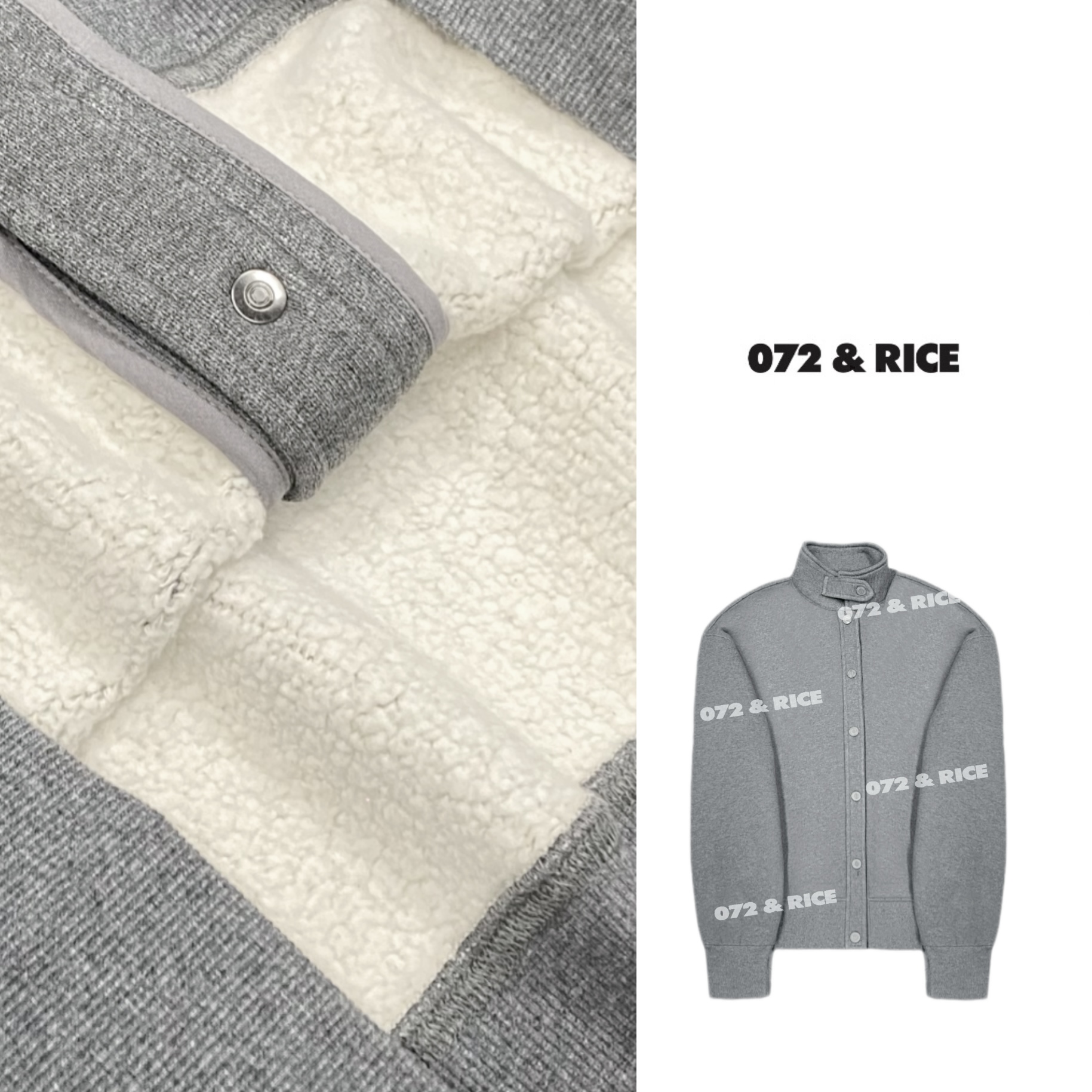 072 & RICE【北欧之旅】100纯棉 秋冬休闲立领长袖外套 31W197Z FF