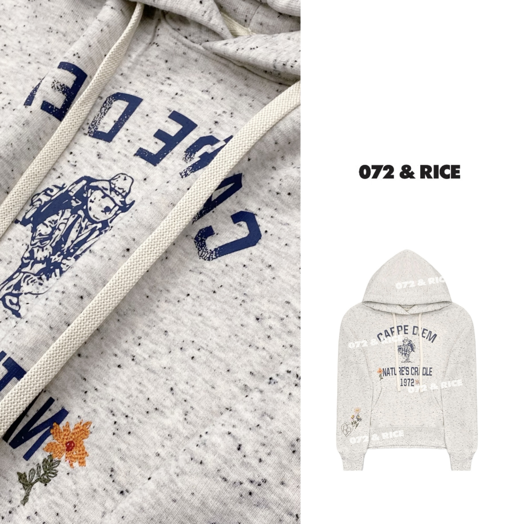 072 & RICE【拉夫熊】秋季休闲连帽抽绳长袖卫衣 31XD36