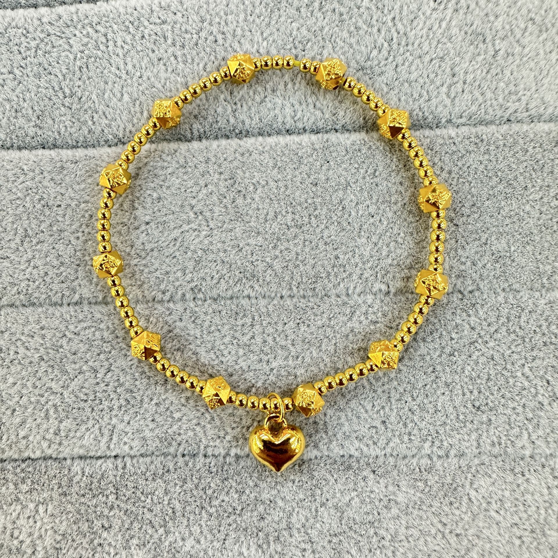 【杰哥严选】足金999五福爱心LAZ203{84颗金珠}